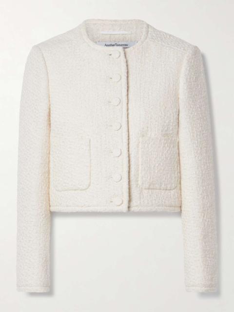 + NET SUSTAIN cropped organic cotton-tweed jacket