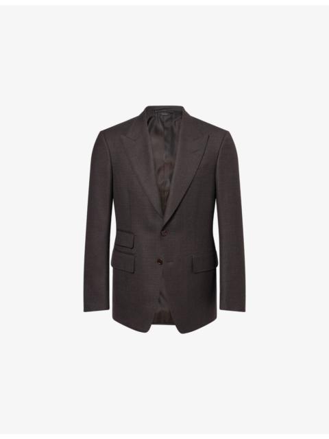 TOM FORD Shelton Single-Breasted Checked Wool Jacket