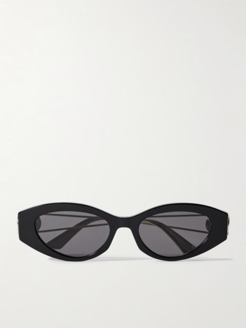 Dior 30montaigne B6i Cat-eye Acetate And Gold- And Silver-tone Sunglasses