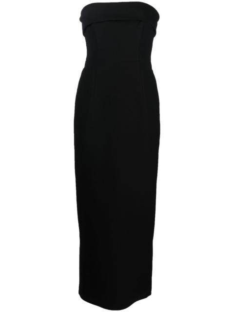 THE NEW ARRIVALS ILKYAZ OZEL turn-up detail sleeveless long dress