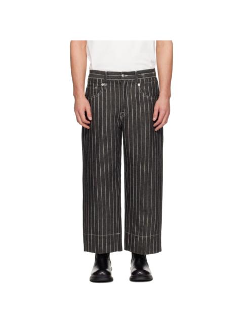 R13 Black Roxanne Linen & Wool Jeans