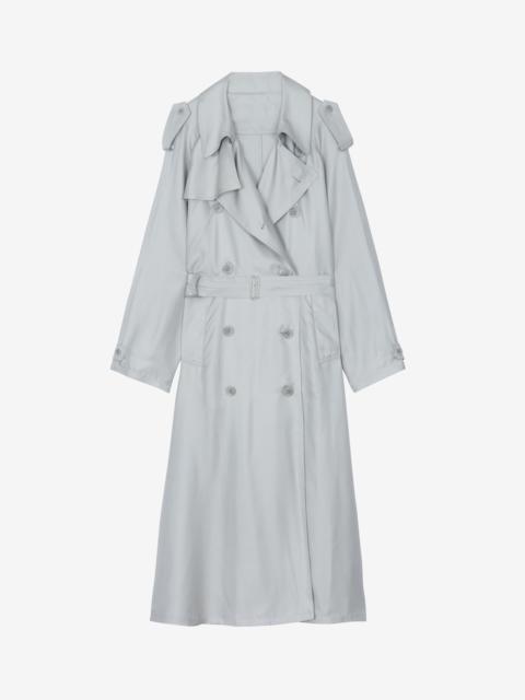 The Frankie Shop Veyron Silk Trench - Grey