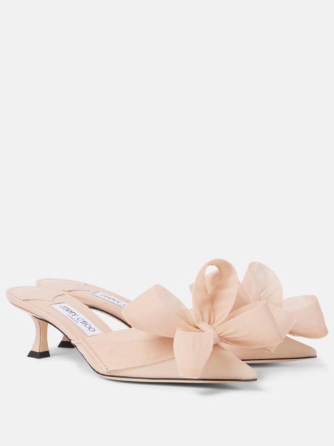 Staz 50 bow-detail mesh mules