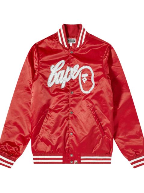 A BATHING APE® Ape Head Baseball Varsity Jacket "Red" 001LJH701002I Red