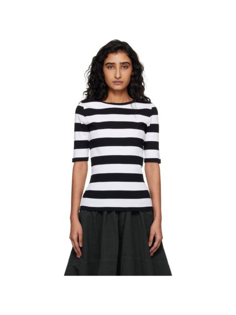 YMC White & Black Striped T-shirt