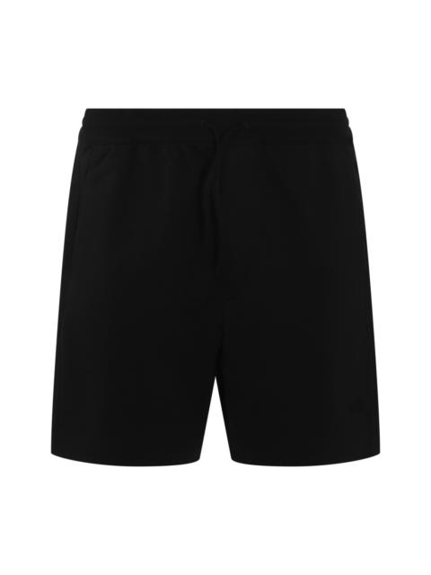 black cotton blend shorts