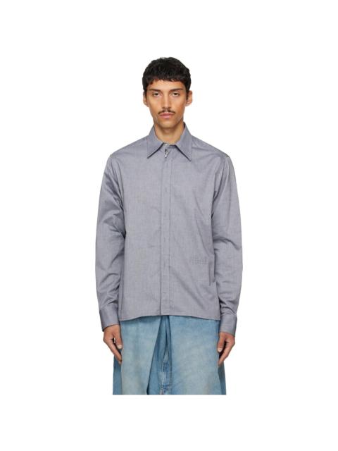 MM6 Maison Margiela Gray Long-Sleeved Shirt
