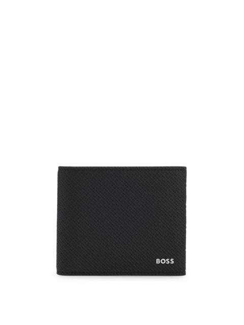 BOSS BILLFOLD WALLET WITH MONOGRAM PATTERN