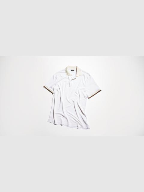 GUCCI Silk jersey polo shirt with Web