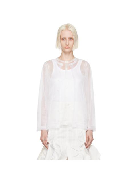 TAO Comme Des Garçons White Layered Blouse