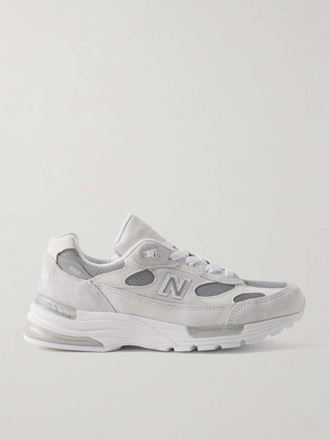 New Balance 992 Core Suede, Mesh and Leather Sneakers