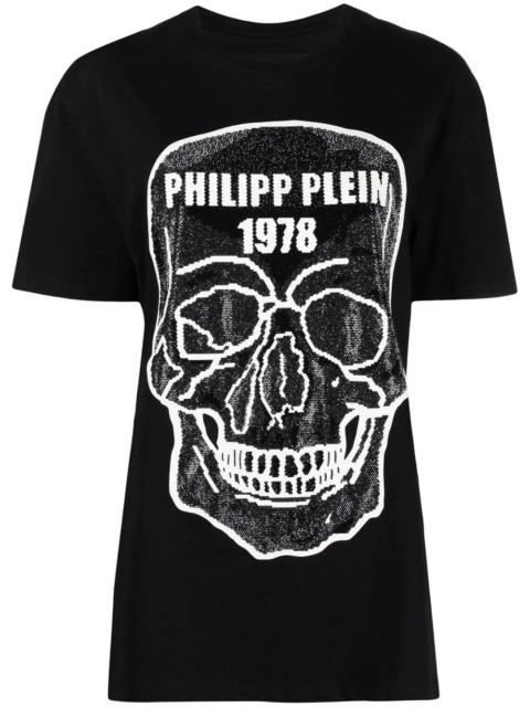 PHILIPP PLEIN skull-embellished round-neck T-shirt