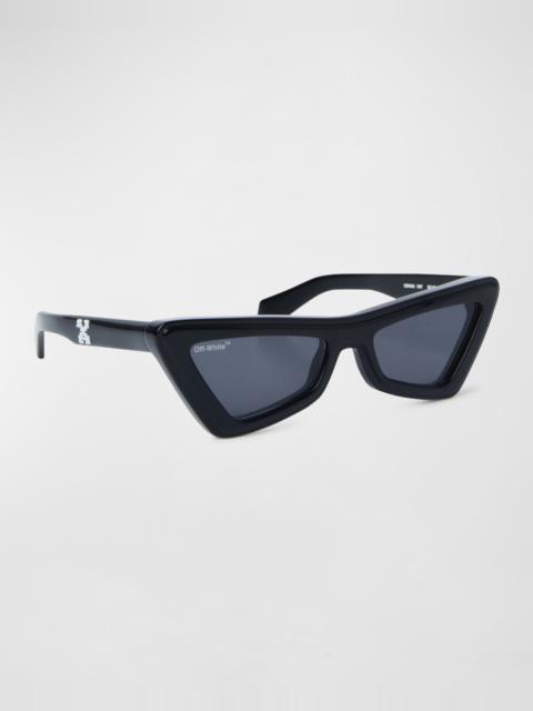 Off-White Men's Artemisia Arrows-Logo Cat Eye Sunglasses