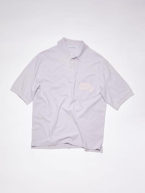 Logo polo t-shirt - Pale lilac