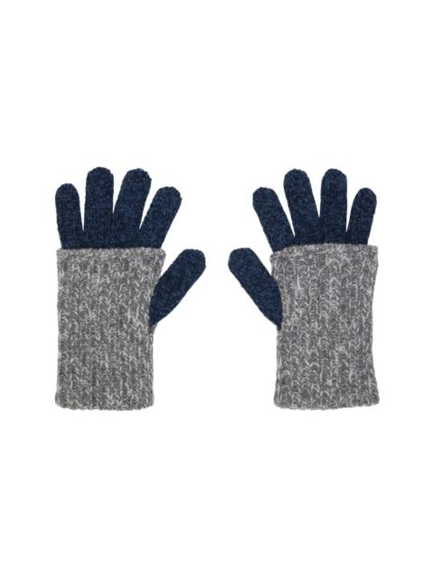 Our Legacy Gray & Navy Fold Gloves