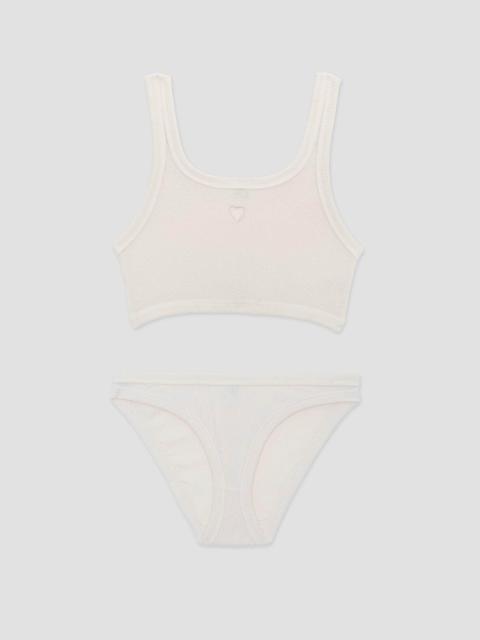 BASERANGE Pack - Heart Bra & Heart Bell Pants - Fine Organic Cotton Rib