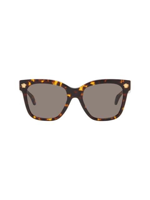 VERSACE Brown Medusa Wide Sunglasses