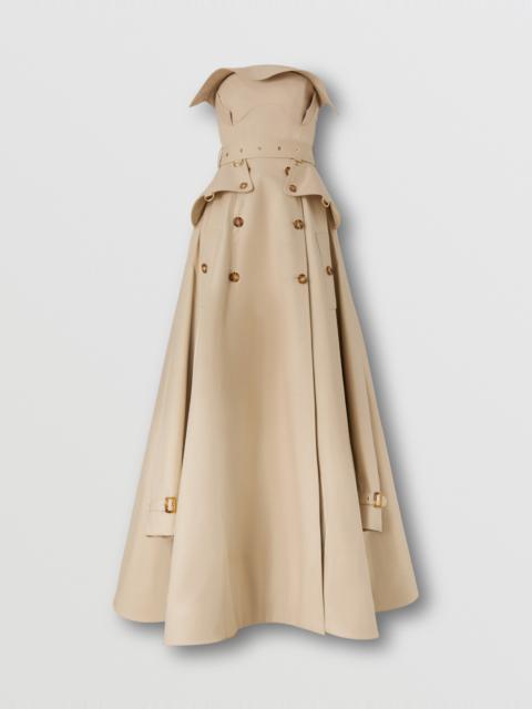 Burberry Cotton Gabardine Belted Trench Gown