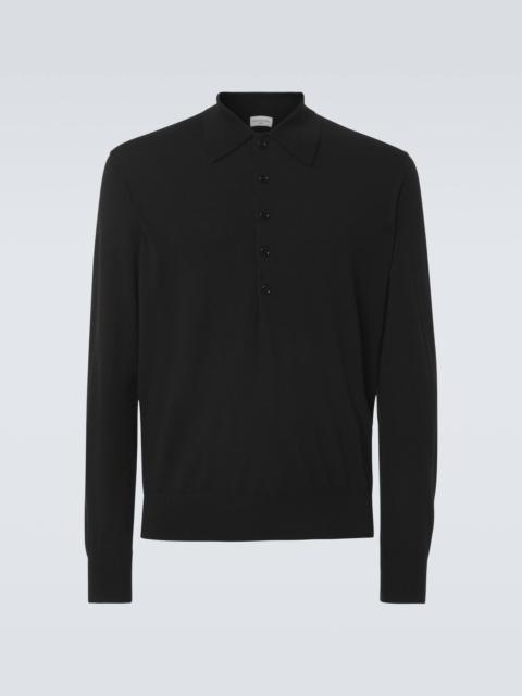 Wool polo shirt