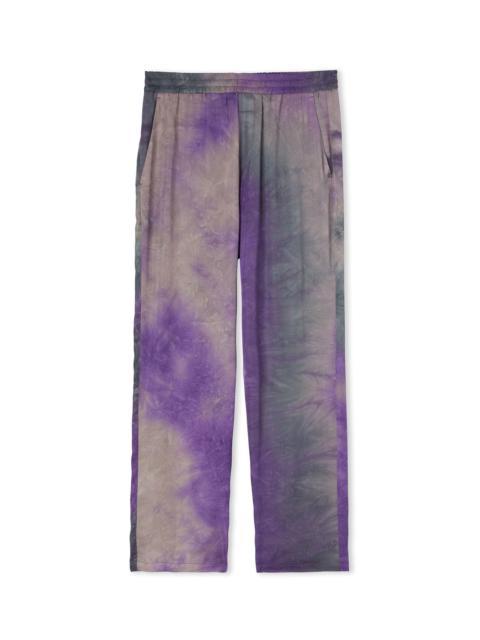 MSGM Tie-dye viscose fluid pants with straight legs