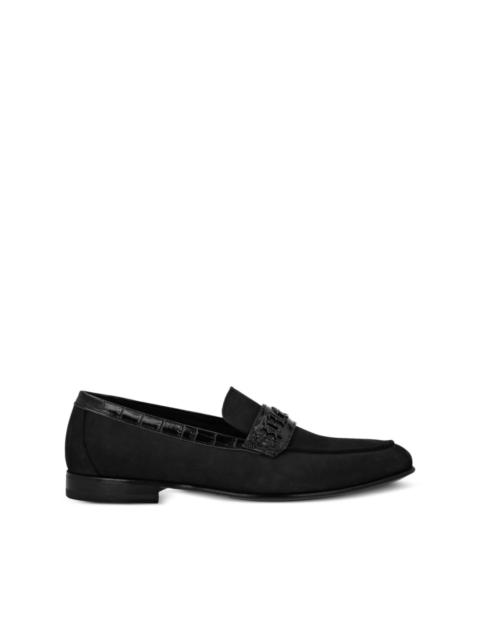 PHILIPP PLEIN Gothic logo-lettering loafers