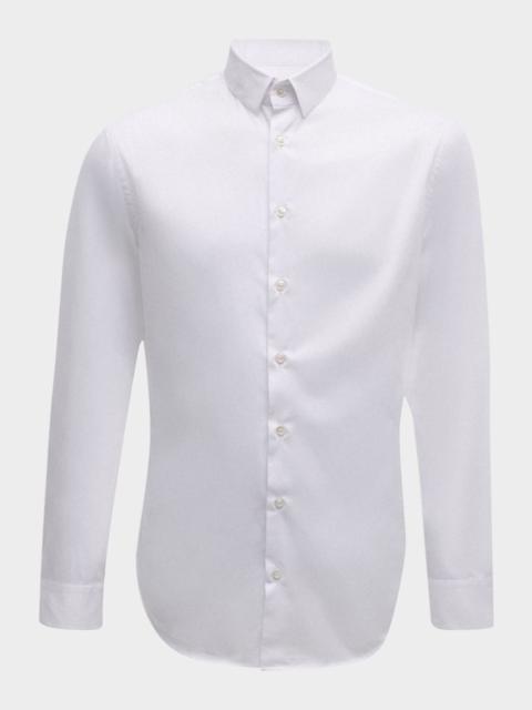 GIORGIO ARMANI Men's Solid Cotton Sport Shirt