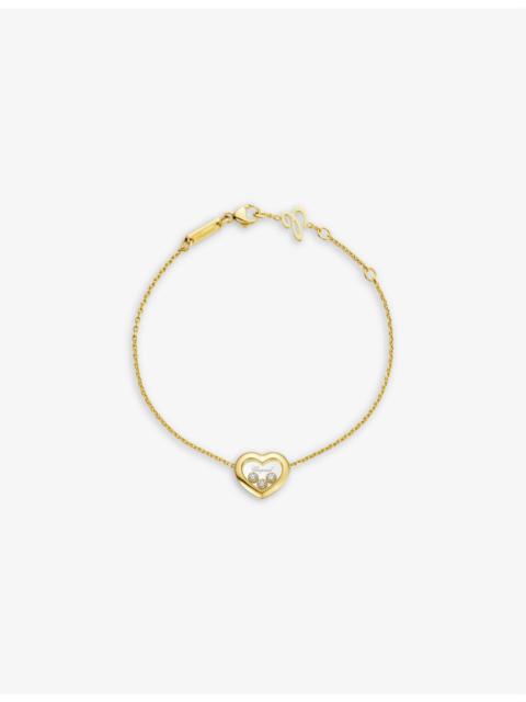 Chopard Happy Diamonds Icons 18ct yellow-gold and 0.15ct round-cut diamond bracelet