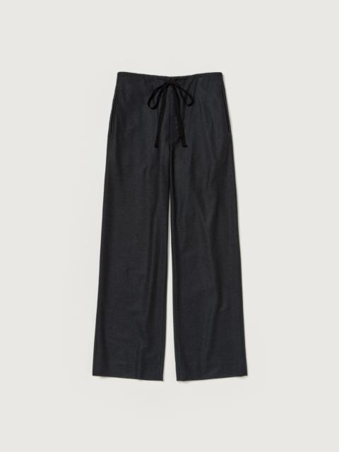 AURALEE WOOL FULLING FLANNEL DRAWSTRING PANTS