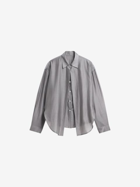 The Frankie Shop Roanne Fluid Double Shirt - Steel Grey
