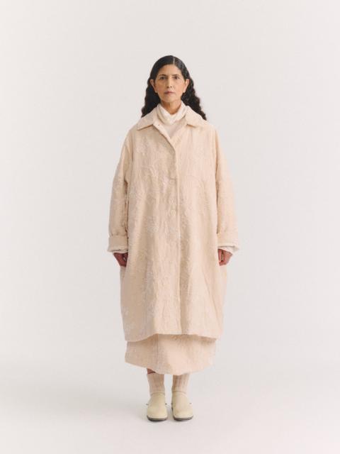 CASEY/CASEY BIG BLOBBY COAT - JACQUARD - NATURAL