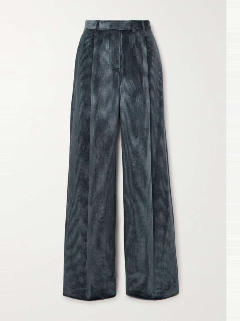 Corduroy wide-leg pants