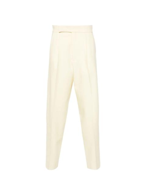 straight-leg tailored trousers