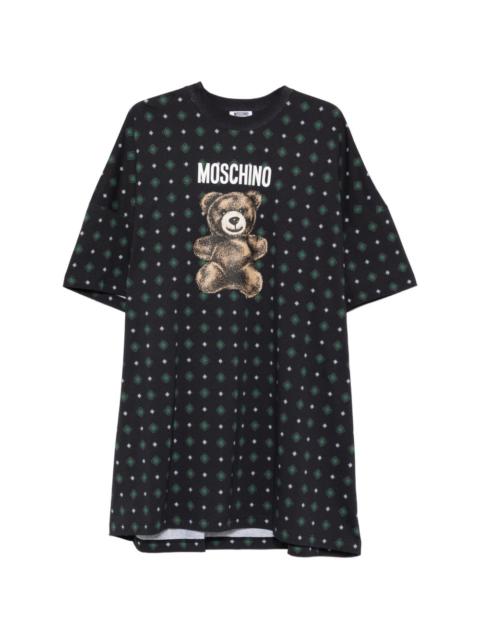 Moschino bear-print mini dress