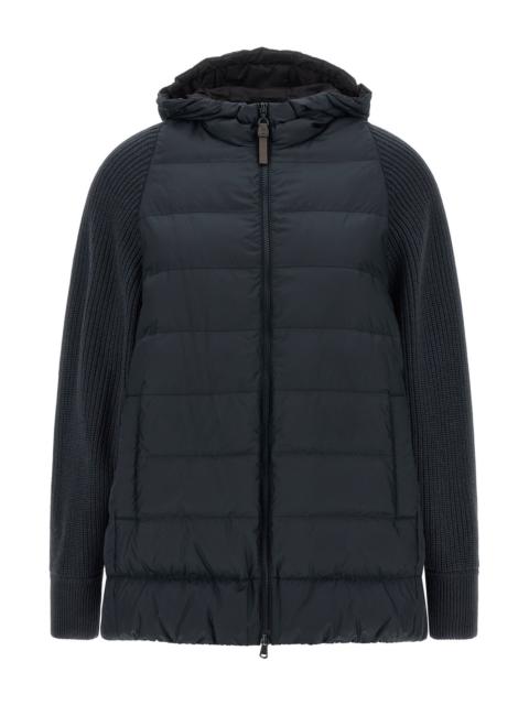Brunello Cucinelli 'Shiny Zipper Pull' Down Jacket