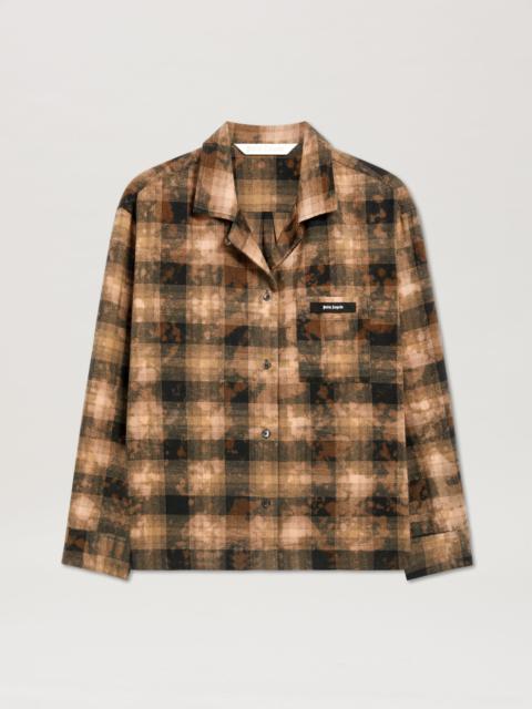 Palm Angels Curved Logo Check Shirt
