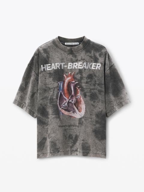 Heartbreaker Graphic Print Tee in Cotton Jersey