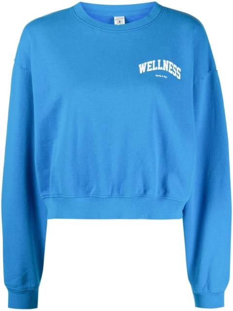 Sporty & Rich graphic-print cropped sweatshirt