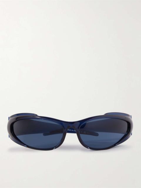 Cat-Eye Logo-Print Acetate Sunglasses