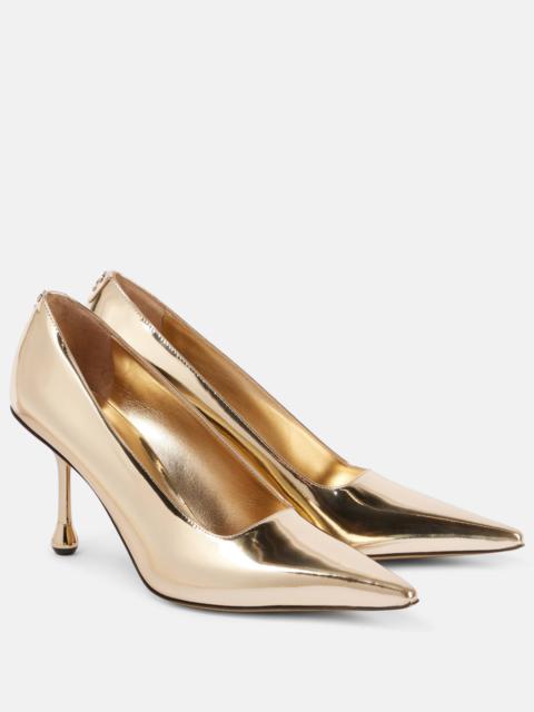 JIMMY CHOO Ixia 80 mirrored leather pumps