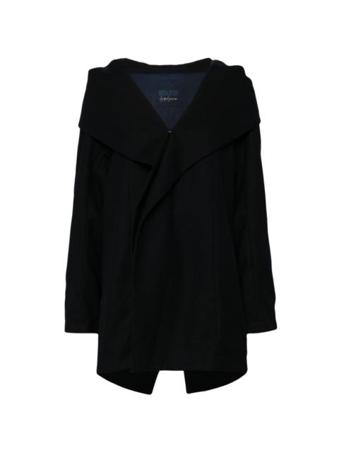 Yohji Yamamoto shawl-lapels hooded jacket