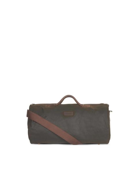 Barbour waxed cotton duffle bag