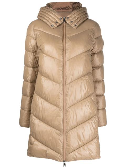 BOSS funnel-neck quilted raincoat