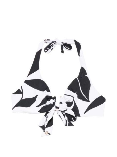 Max Mara Avena floral knot bikini top