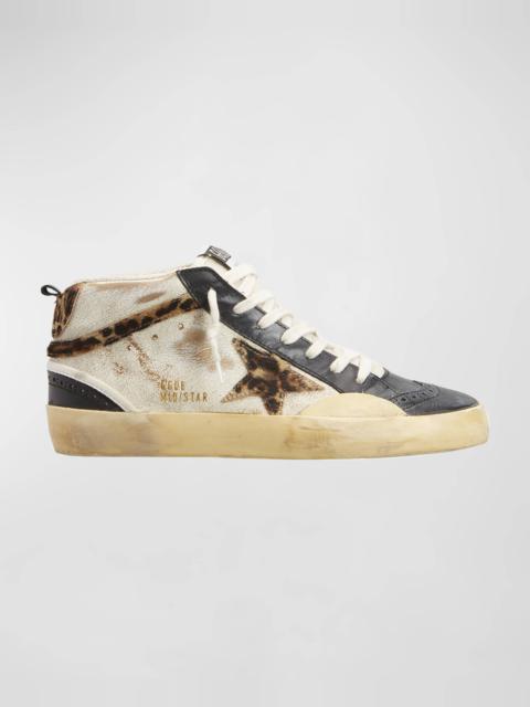 Mid Star Rustic Leather Sneakers