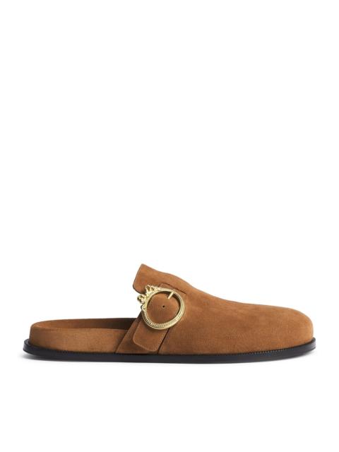 Dior SABOT WITH MÉDAILLON BUCKLE IN SUEDE CALFSKIN