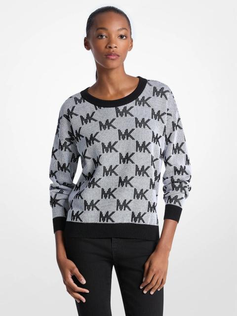 MICHAEL KORS Logo Jacquard Knit Sweater