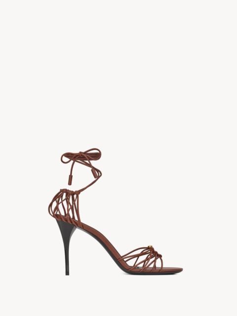 SAINT LAURENT babylone sandals in smooth leather