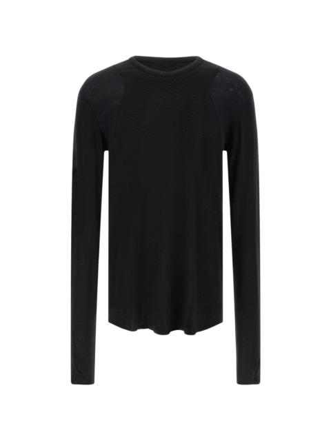 thom/krom ribbed raw-cut T-shirt