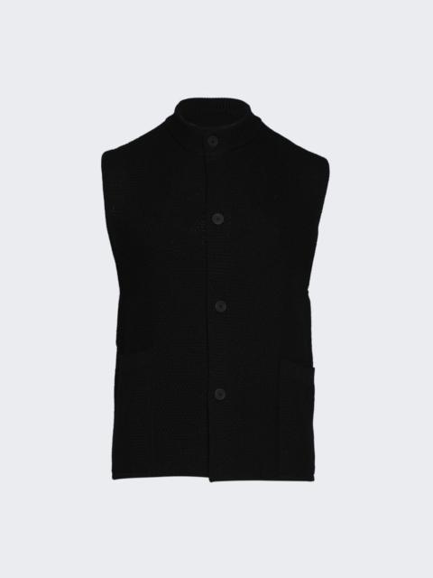ISSEY MIYAKE Rustic Knit Vest Black