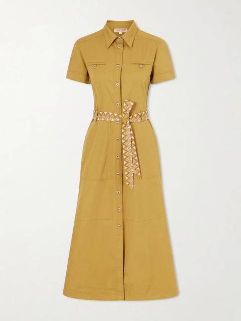 EMPORIO SIRENUSE Giselle Belted Cotton Midi Dress